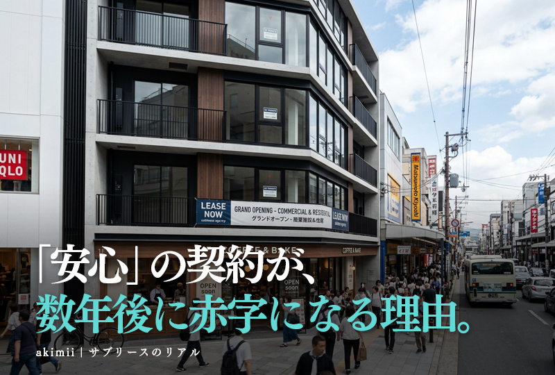 空き家のサブリース一括借り上げに潜むリスクと家賃保証の裏側を解説するイメージ