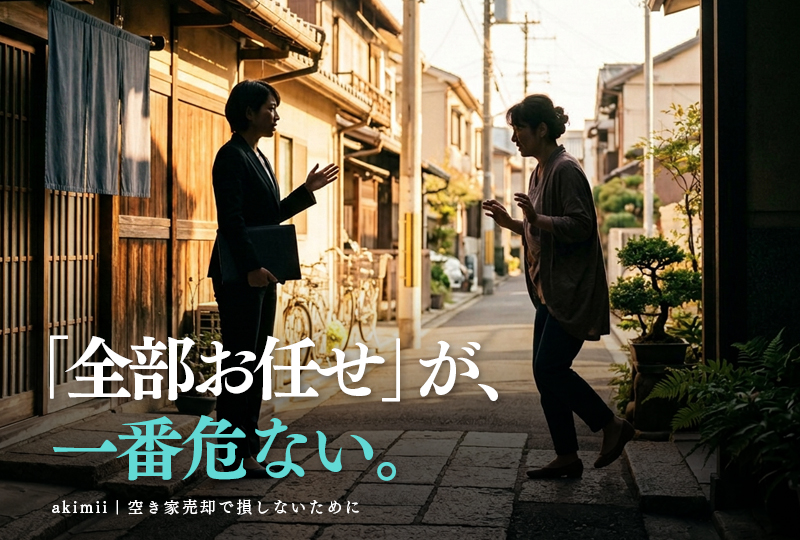 空き家を業者に丸投げする前に知っておくべき主導権と相場感を解説するイメージ