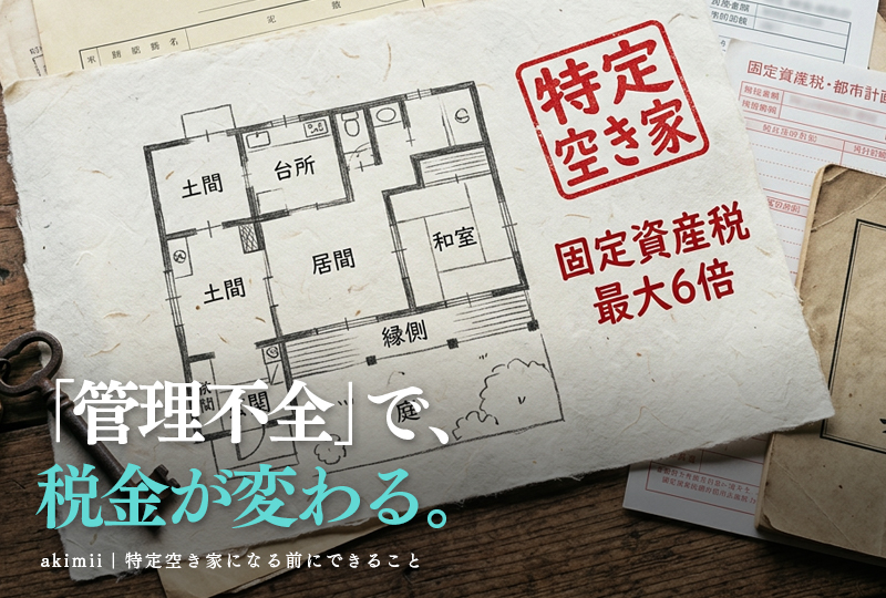 特定空き家に指定される前に固定資産税・雨漏り・買取の選択肢を解説するイメージ