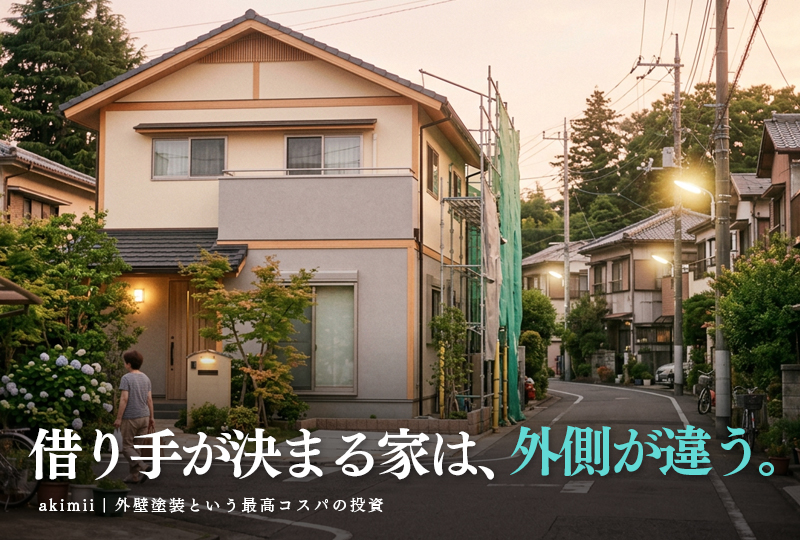 空き家の外壁塗装で物件価値が変わる理由と限られた予算での投資方法を解説するイメージ